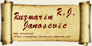 Ruzmarin Janošević vizit kartica